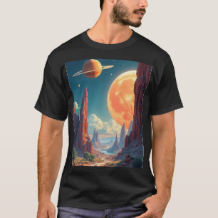 Camiseta Impressões de espaço inspiradores e Pensamento de 