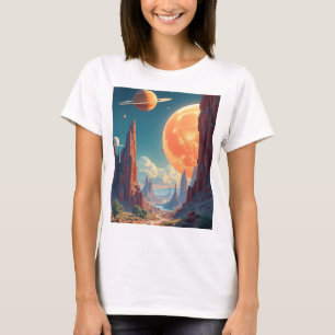Camiseta Impressões de espaço inspiradores e Pensamento de