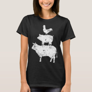 Camiseta Impressões de fazendeiros em torre de pinheiro de