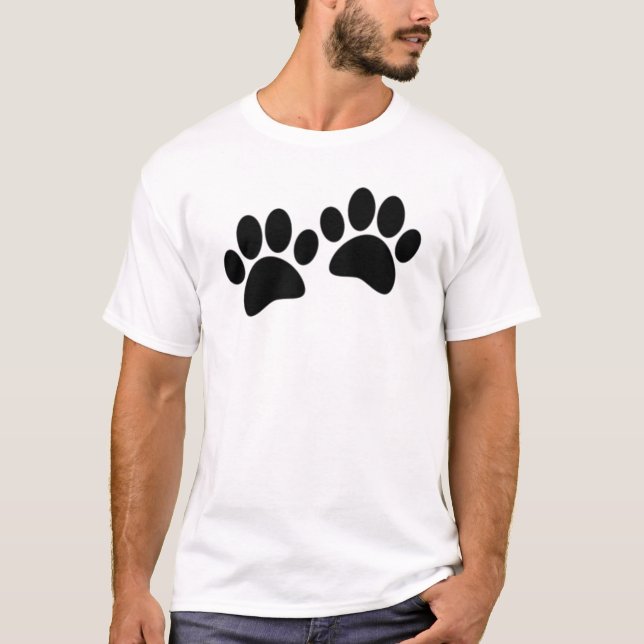 Camiseta Impressões de pãozinho preto de desenho animado (Frente)