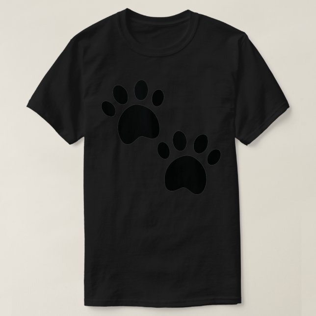 Camiseta Impressões de pata animal (Frente do Design)