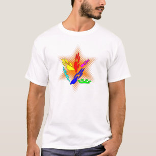 Camiseta Impressões de Pata de Cachorro Pop Art