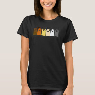 Camiseta Impressões de Pata de Gato em Cores do Orgulho Urs
