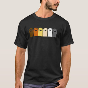 Camiseta Impressões de Pata de Gato em Cores do Orgulho Urs