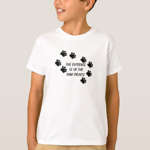 Camiseta Impressões de Patas de Cachorro com Dito Fofo