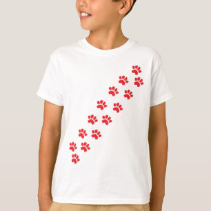 Camiseta Impressões de Patinhas de Cachorro