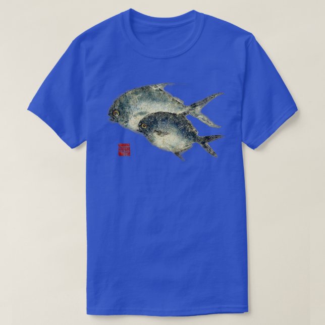 Camiseta Impressões De Peixes Arte Original Gyotaku Florida (Frente do Design)