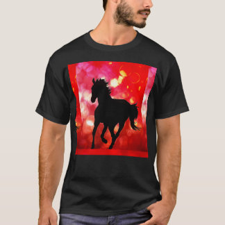 Camiseta Impressões de textura de Canvas de cavalos