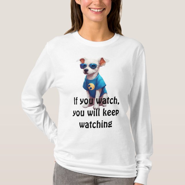 Camiseta Impressões e pinças: Libere seu estilo com um cão  (Frente)