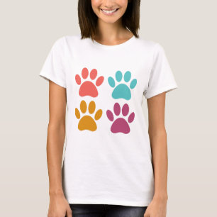 Camiseta Impressões Legal de pata de cães