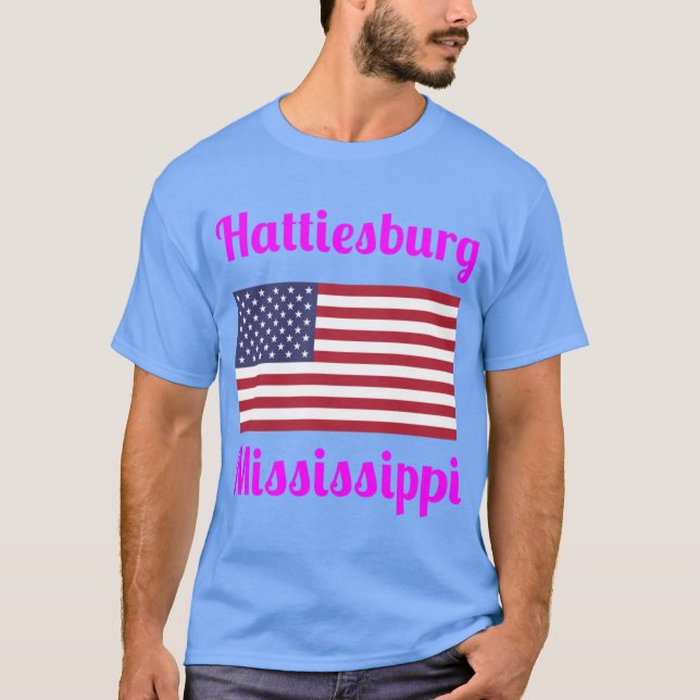 Camiseta Impressões Na moda de Hattiesburg Mississippi1 (Frente)