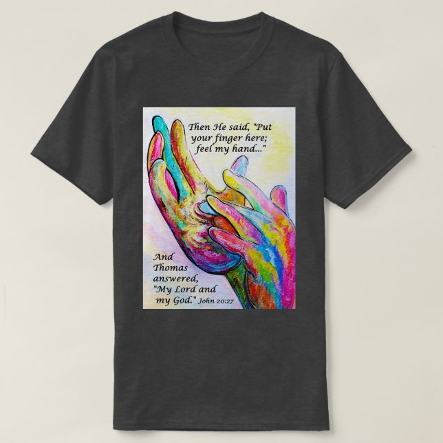 Camiseta Impressões nas mãos (Frente do Design)