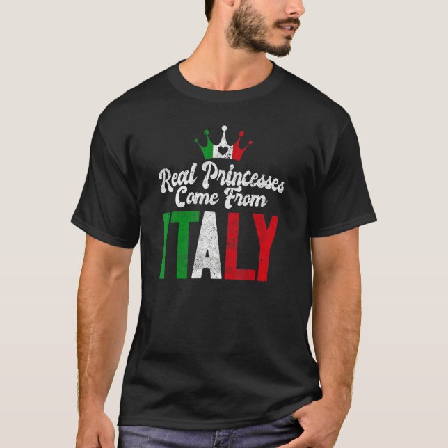 Camiseta Impressões Reais Vêm Da Itália Princesa Italiana 1 (Frente)