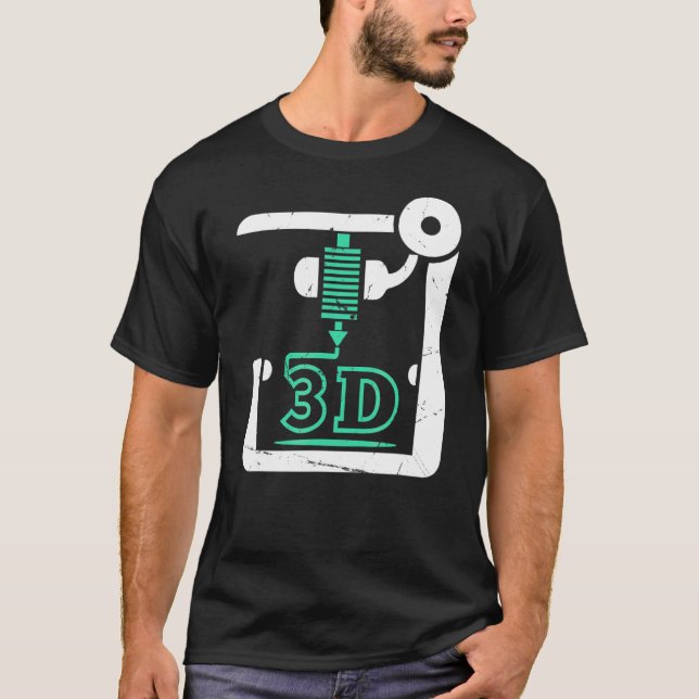 Camiseta Impressora 3d Cnc G Code 3d (Frente)