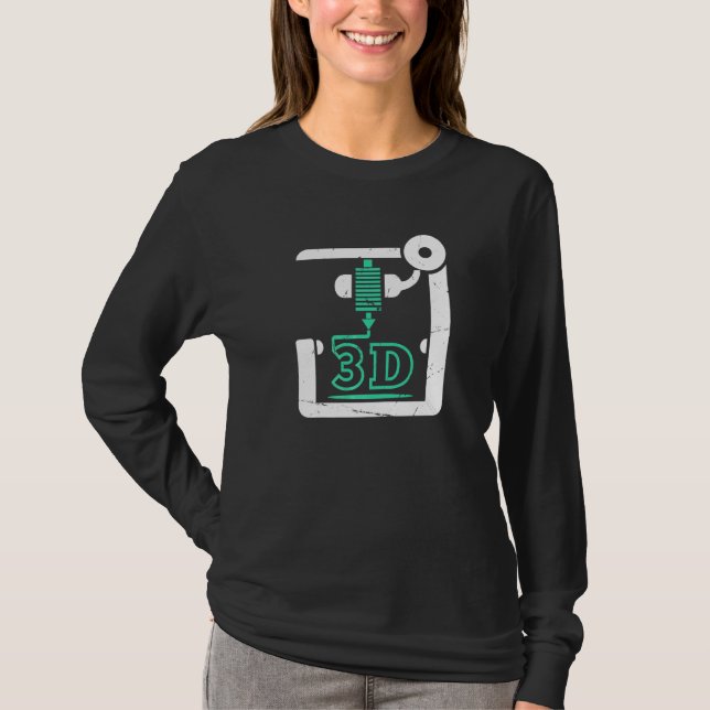 Camiseta Impressora 3d Cnc G Code 3d (Frente)