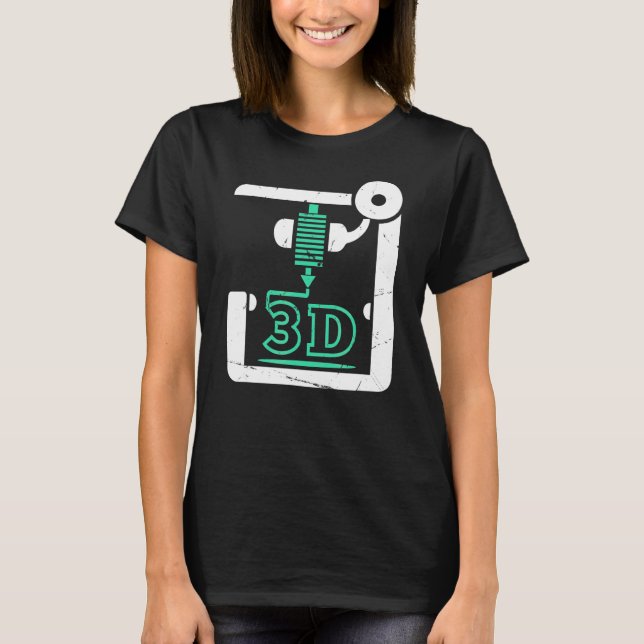 Camiseta Impressora 3d Cnc G Code 3d (Frente)