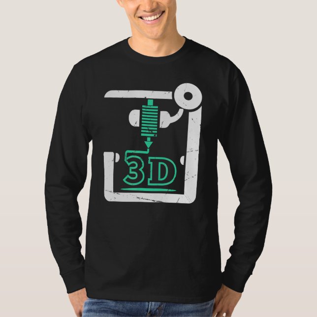 Camiseta Impressora 3d Cnc G Code 3d (Frente)