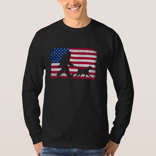 Camiseta Impressora alemã abreviada de 4 de julho Americano (Frente)