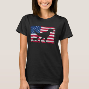 Camiseta Impressora alemã abreviada de 4 de julho Americano
