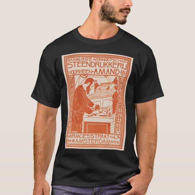 Camiseta Impressora principal neerlandesa vintage (Frente)