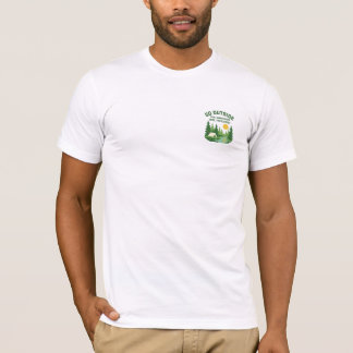 Camiseta Imprima Arte de Natureza de Acampamento Retro 'Vá