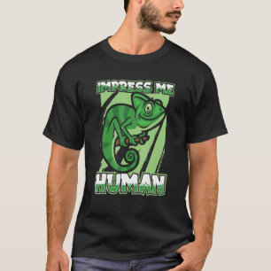 Camiseta Imprima-Me Colorida Humana Herpando Réptil Lizard