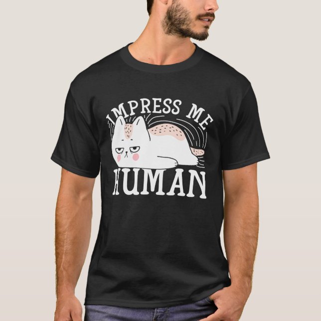 Camiseta Imprima-me Gato Humano (Frente)