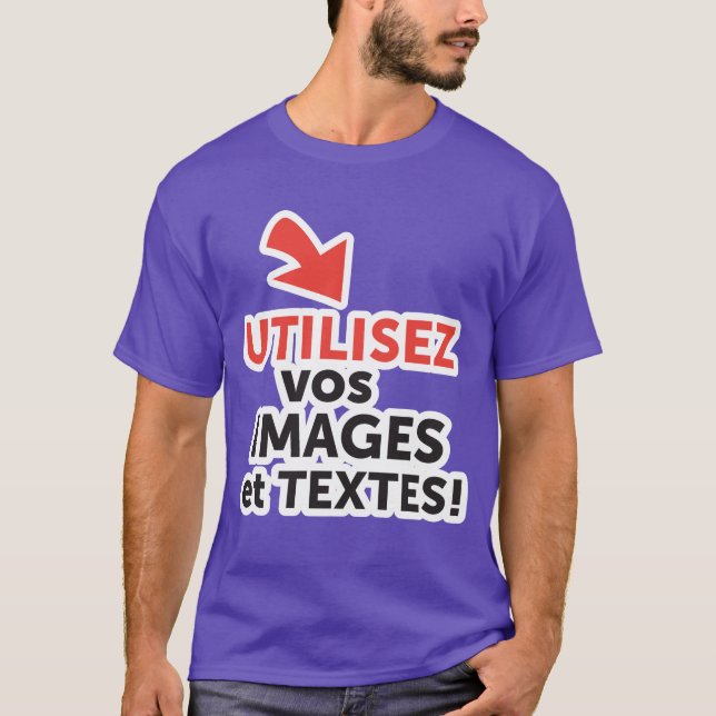 Camiseta Imprimer vos design en ligne DIY en Français (Frente)
