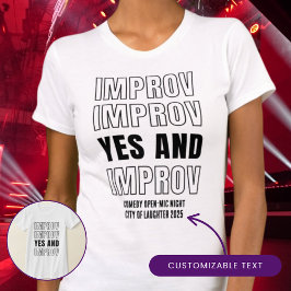 Camiseta IMPROV SIM E presente para executores de fãs de co