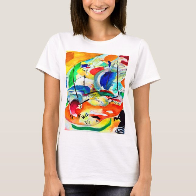 Camiseta Improvisação 31 de Kandinsky (batalha de mar) (Frente)