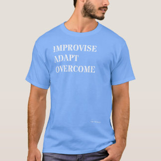 Camiseta Improvisar Adaptar Superar Família engraçada