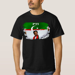 Camiseta Imran Khan - Bandeira do Partido PTI do Paquistão