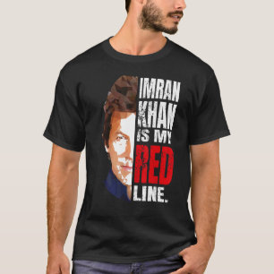 CAMISETA IMRAN KHAN É O MEU PRIMEIRO-MINISTRO DA LINHA VERM