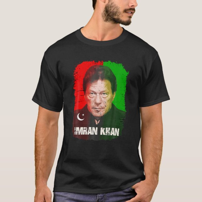 Camiseta Imran Khan PTI Partido Paquistão apoia liberdade (Frente)