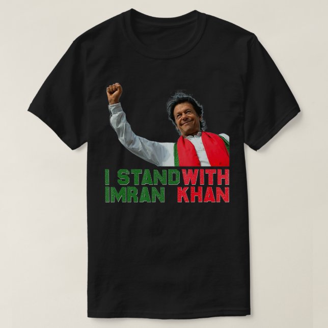 Camiseta Imran Khan PTI Partido Paquistão apoia liberdade (Frente do Design)