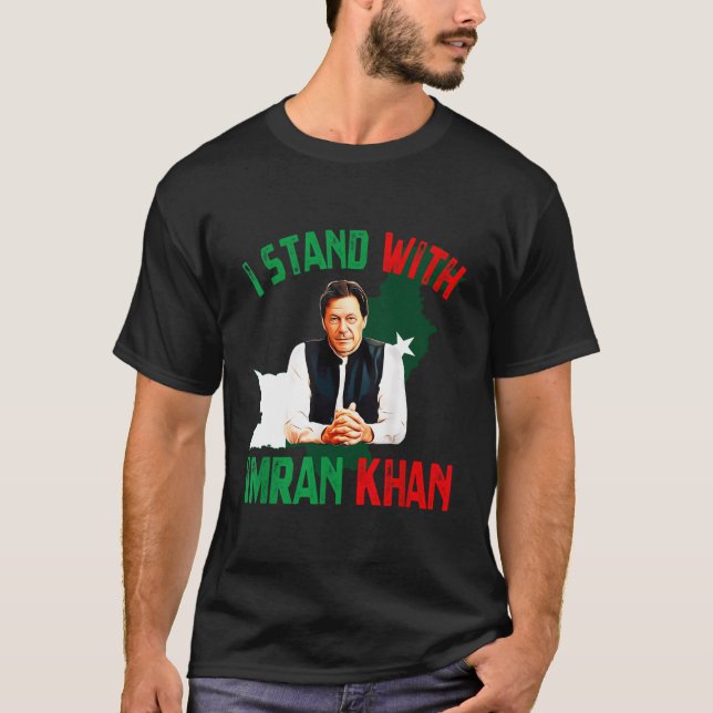 Camiseta Imran Khan Pti Partido Paquistão Apoio Liberdade (Frente)