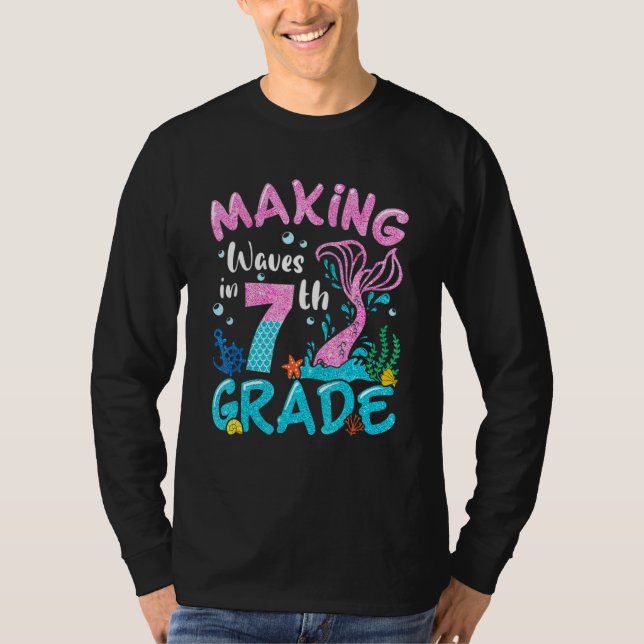 Camiseta In 7th Grade Mermaid Back To School Girls School (Frente)