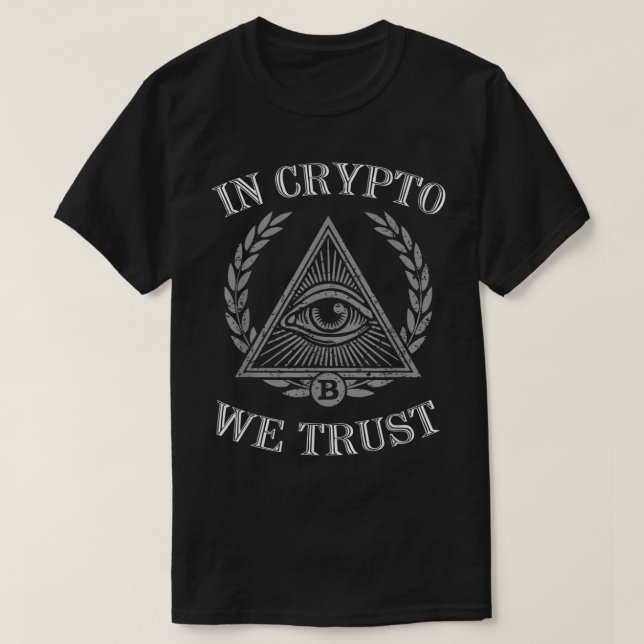 Camiseta In Crypto We Trust Emblem Design (Frente do Design)