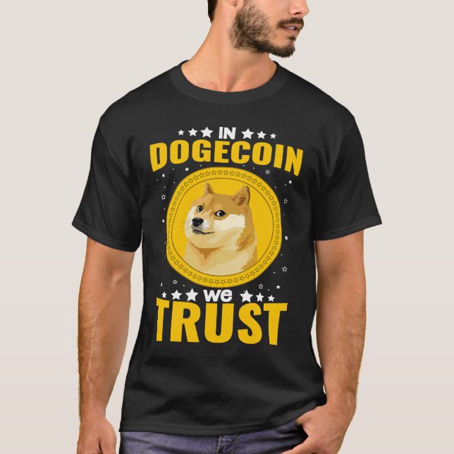 Camiseta In Dogecoin We Trust To The Moon  Blockchain Crypt (Frente)