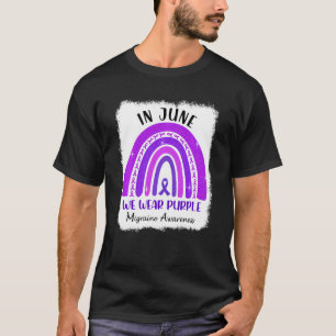 Camiseta In June We Wear Purple Migraine Awareness Purple R