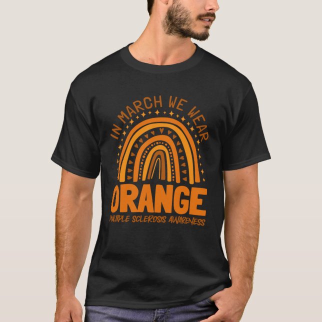 Camiseta In March We Wear Orange Multiple Sclerosis Awarene (Frente)