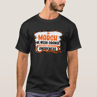 Camiseta In March We Wear Orange Ribbon Men Women MS Awaren