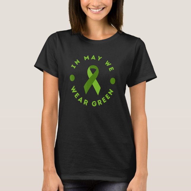 Camiseta In May We Wear Green Mental Health Awareness (Frente)