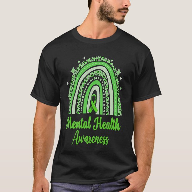 Camiseta In May We Wear Green Mental Health Awareness Rainb (Frente)