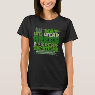 Camiseta In May We Wear Green To Break The Stigma Retro Wav