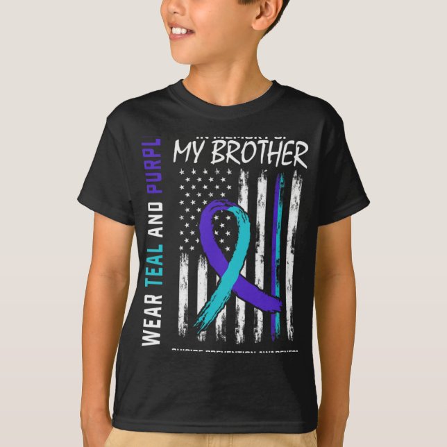 Camiseta In Memory Brother Suicide Awareness Prevention Ame (Frente)