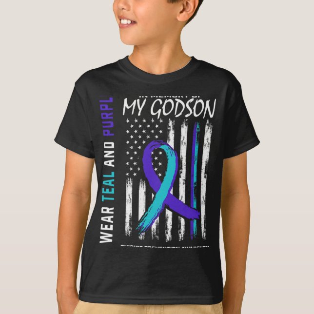Camiseta In Memory Godson Suicide Awareness Prevention Amer (Frente)