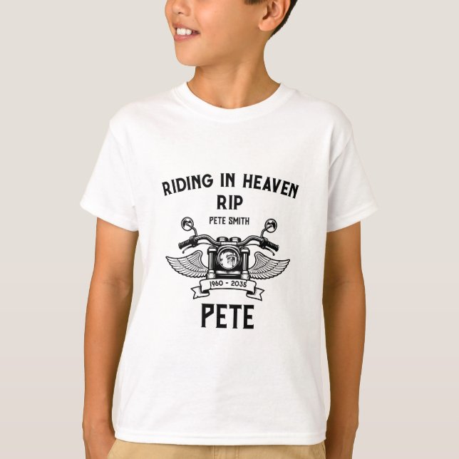 Camiseta In Memory Motorbike Rider Biker Funeral (Frente)