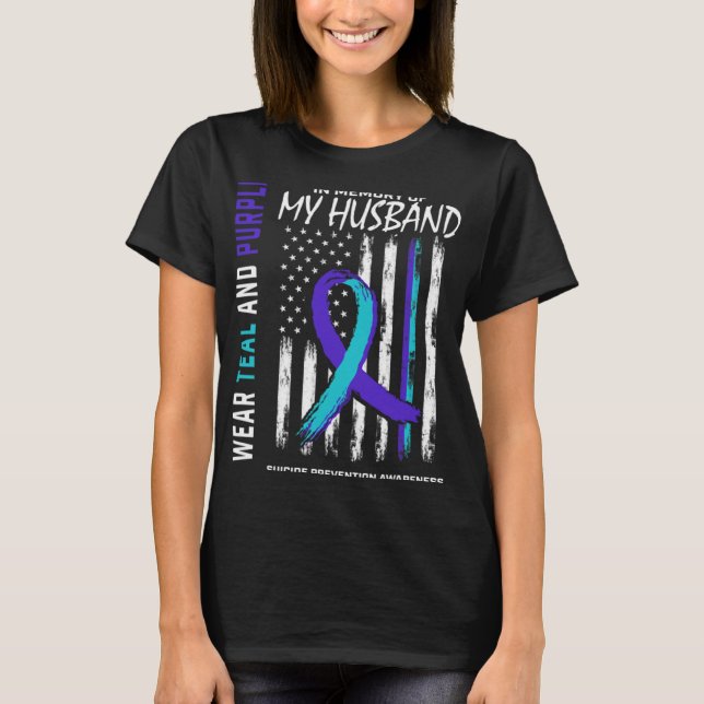 Camiseta In Memory Of My Husband Suicide Awareness Preventi (Frente)