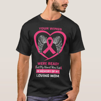 Camiseta In Memory Of My Loving Mother Mom Breast Cancer Aw